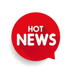 Hot News icon label vector