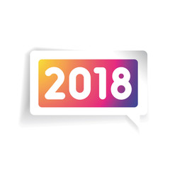 New 2018 year vector label