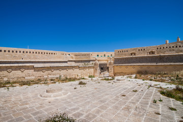 Fortifications of Valletta on the Malta island