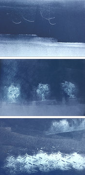 Abstract Vertical Tryptich