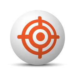 Orange Target icon on white ball
