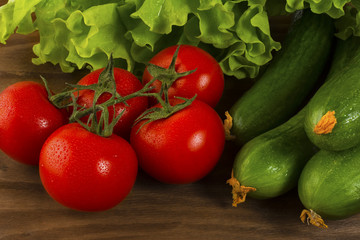 Healthy eating concept with fresh vegetables