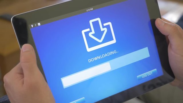 Downloading data into a iPad tablet device application.