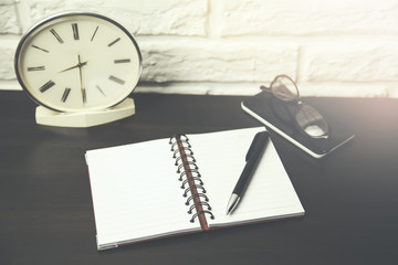 working  wooden table