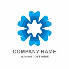 Obraz premium Circle Teeth Dentist Dental Medical Pharmacy Vector Logo Template