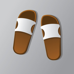 Vector fashion casual sandals for template.