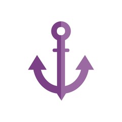 icon logo anchor sailor symbol vector