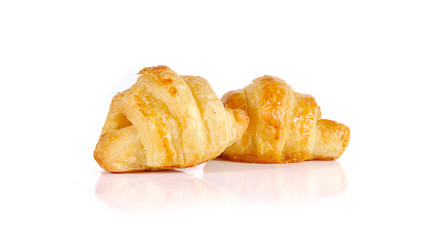 croissant close up isolated on white background