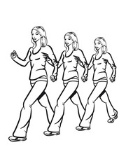 walking go female sport