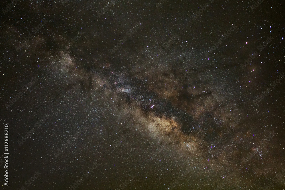 Wall mural core of milky way. galactic center of the milky way, long exposu