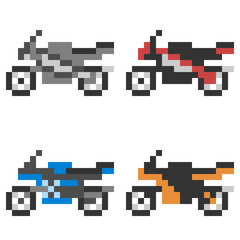 pixel art motorcycle