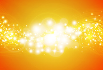 Gold glitter sparkle defocused rays lights bokeh abstract sparkling  background.
