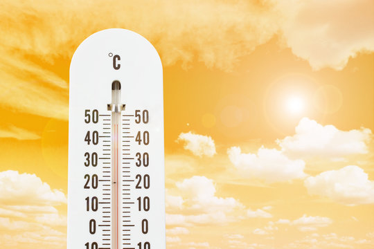 thermometer with hot temperature