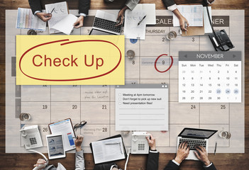 Check up Event To Do List Headline Concept