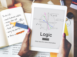 Logic Intelligence Rational Reason Solution Ideas Concept - obrazy, fototapety, plakaty