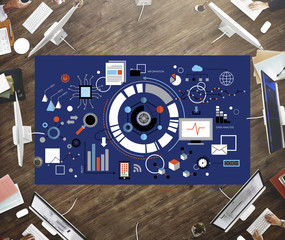 Information Technology Connection Graphics Concept