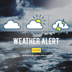Weather Alert Information Prediction Climate Daily Concept - obrazy, fototapety, plakaty