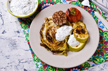 Grilled vegetable slices