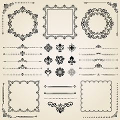 Fototapeta premium Vintage Set of Elements