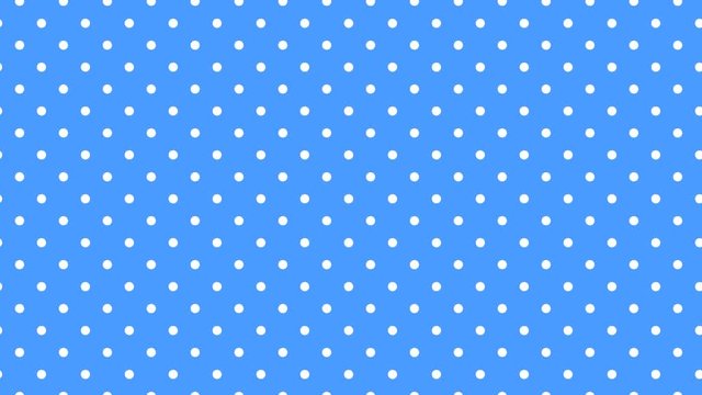 スクロールドットパターン 青背景/白ドット 10秒ループ