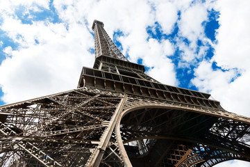 famous Eiffel Tower in Paris, France.