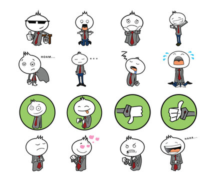 Wihite Face Emoticon