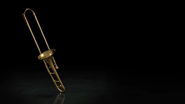 trombone. 3D Rendering
