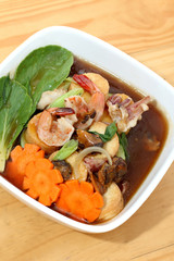 Bowl of seafood soup