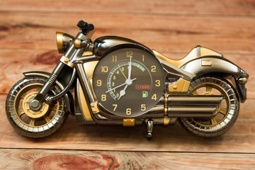 motorcycle clock on table