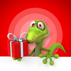 Naklejka premium Fun lizard