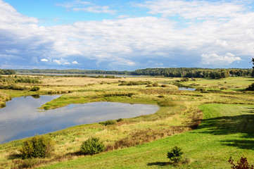 Rural landscape - valley of Soroti river in Pushkinskiye Gory