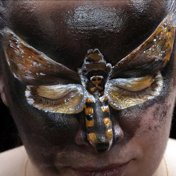 body art - butterfly Totenkopf