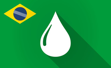 Long shadow Bazil flag with a fuel drop