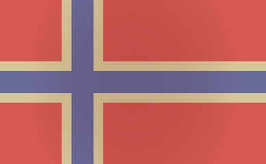 Obraz premium Long shadow Norway flag