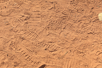 Fototapeta premium footprints in the sand