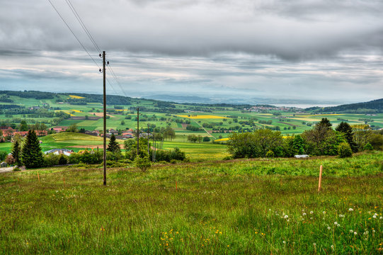 Rural landscape near Nods, Switzerland