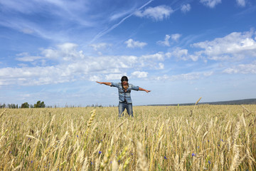 aviator in the field