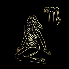 Zodiac Virgo is the starry sky