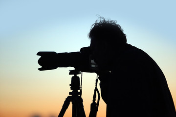 photographer filmed the sunset