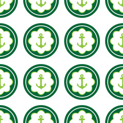 Seamless icons green anchors