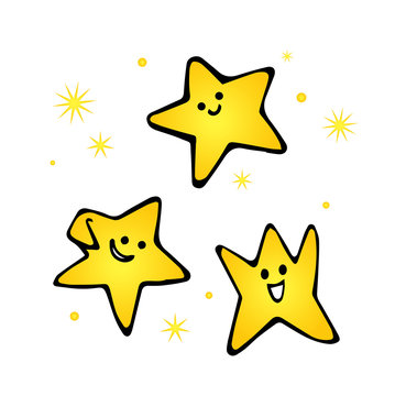 Vector of hand draw little cute star