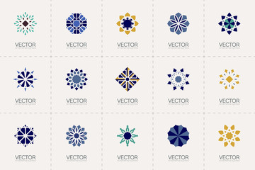 Vector geometric symbols - obrazy, fototapety, plakaty