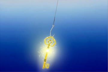 Schlüssel zum Erfolg finden, angeln