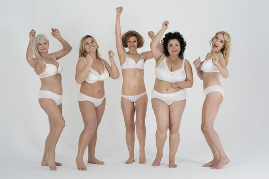 Group Of Women Celebrating Success