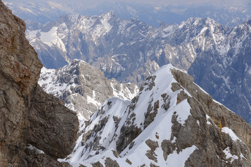 Zugspitze Besteigung Alpen Winter