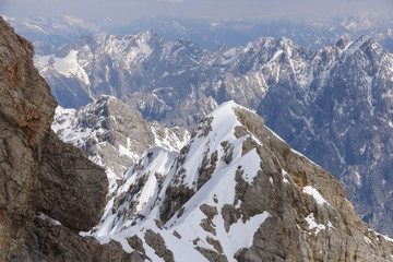 Zugspitze Besteigung Alpen Winter