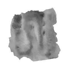 Black watercolor texture. Aquarelle colorful grayscale vector background.