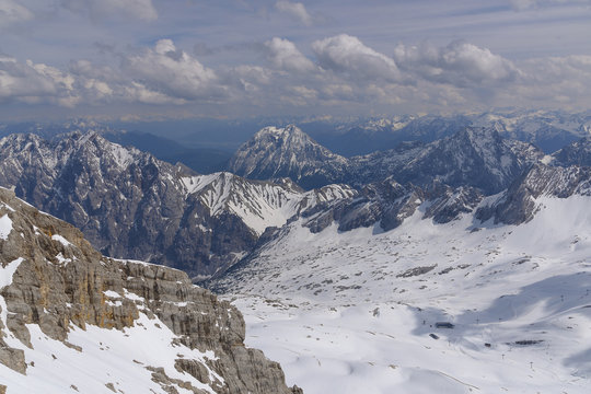Zugspitze Besteigung Alpen Winter