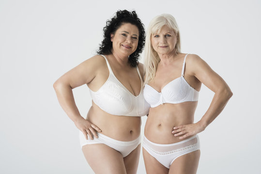 Two Mature Woman In Underwear