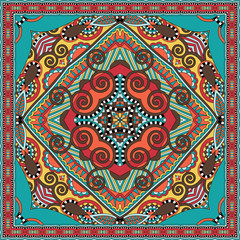 authentic silk neck scarf or kerchief square pattern design in u